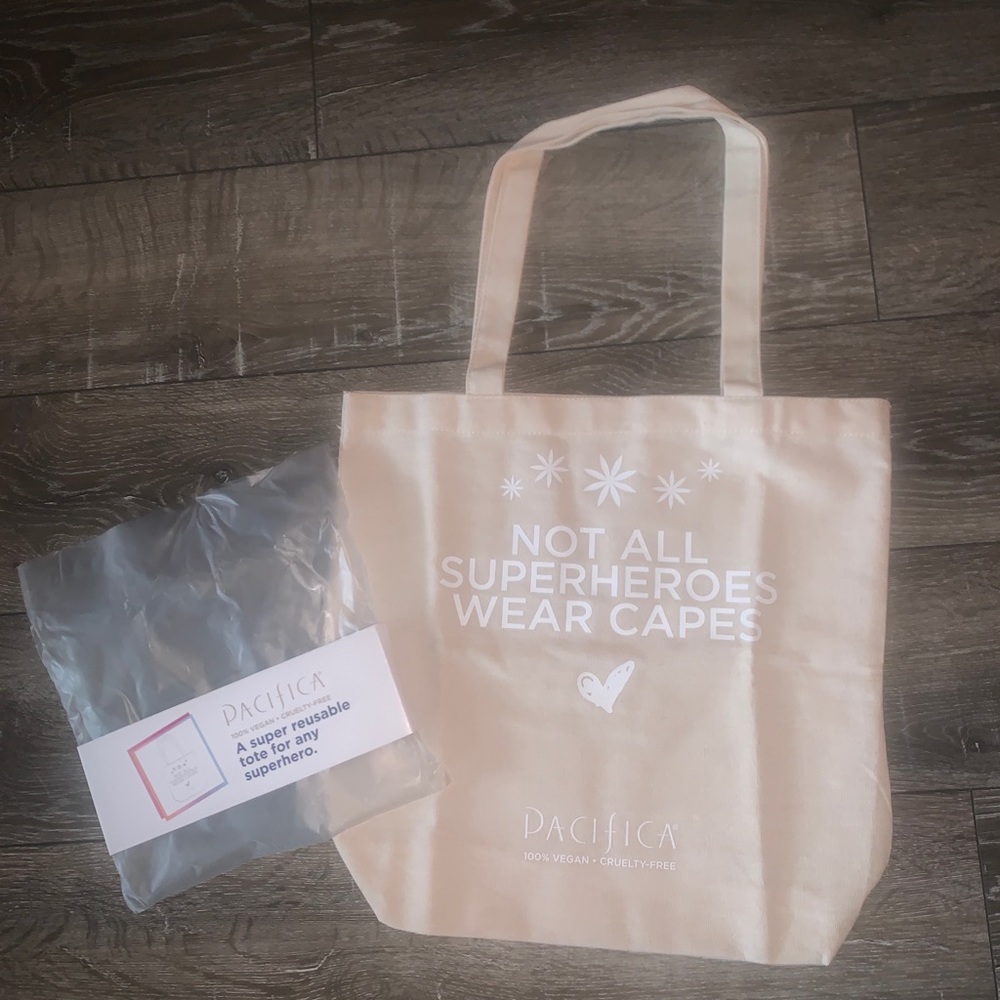 5/$25 PACIFICA superheroes canvas tote bag